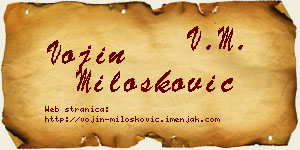 Vojin Milošković vizit kartica